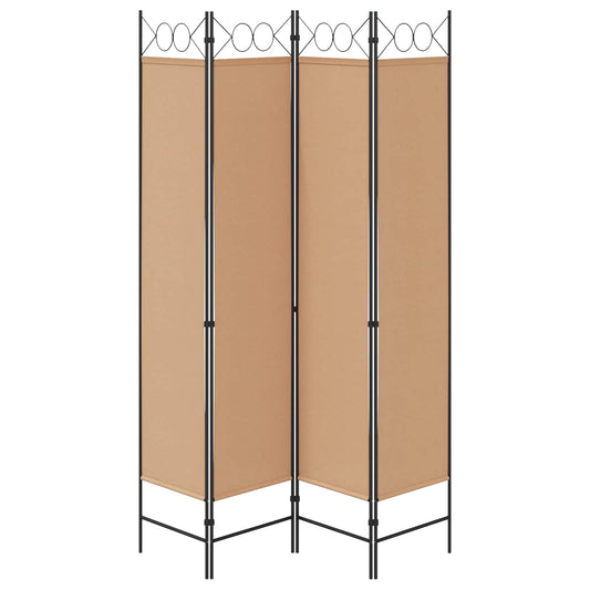4-panel romdeler Beige 160 x 200 cm Stoff