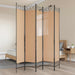 5-panel romdeler Beige 200 x 200 cm Stoff