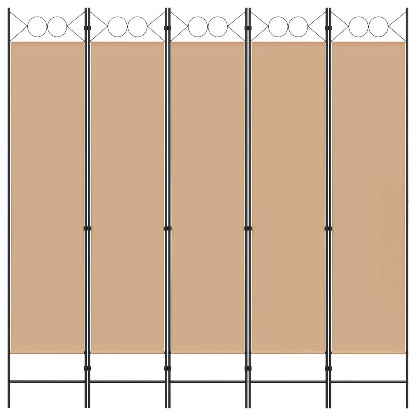 5-panel romdeler Beige 200 x 200 cm Stoff