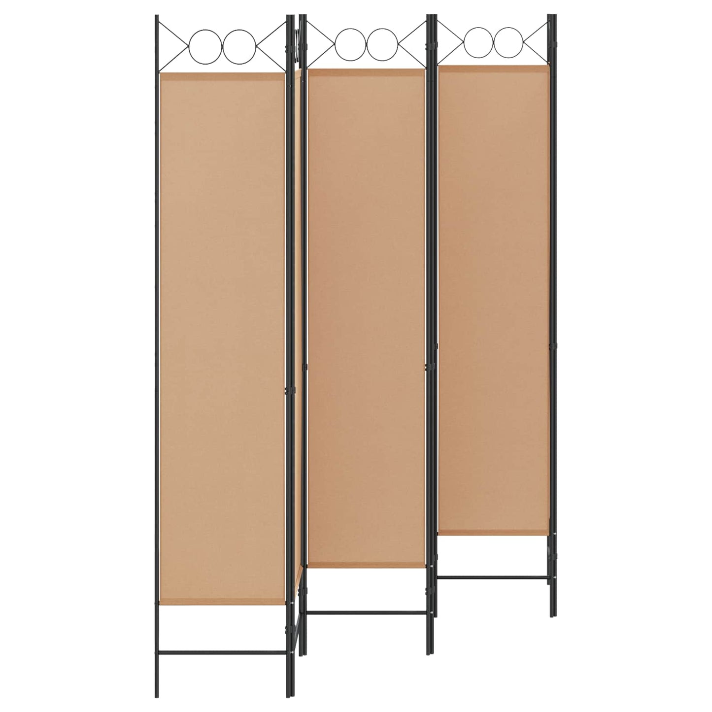 6-Panels Romdeler Beige 240 x 200 cm Stoff