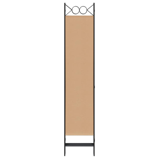 6-Panels Romdeler Beige 240 x 200 cm Stoff
