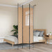 3-panel romdeler Beige 120 x 220 cm Stoff