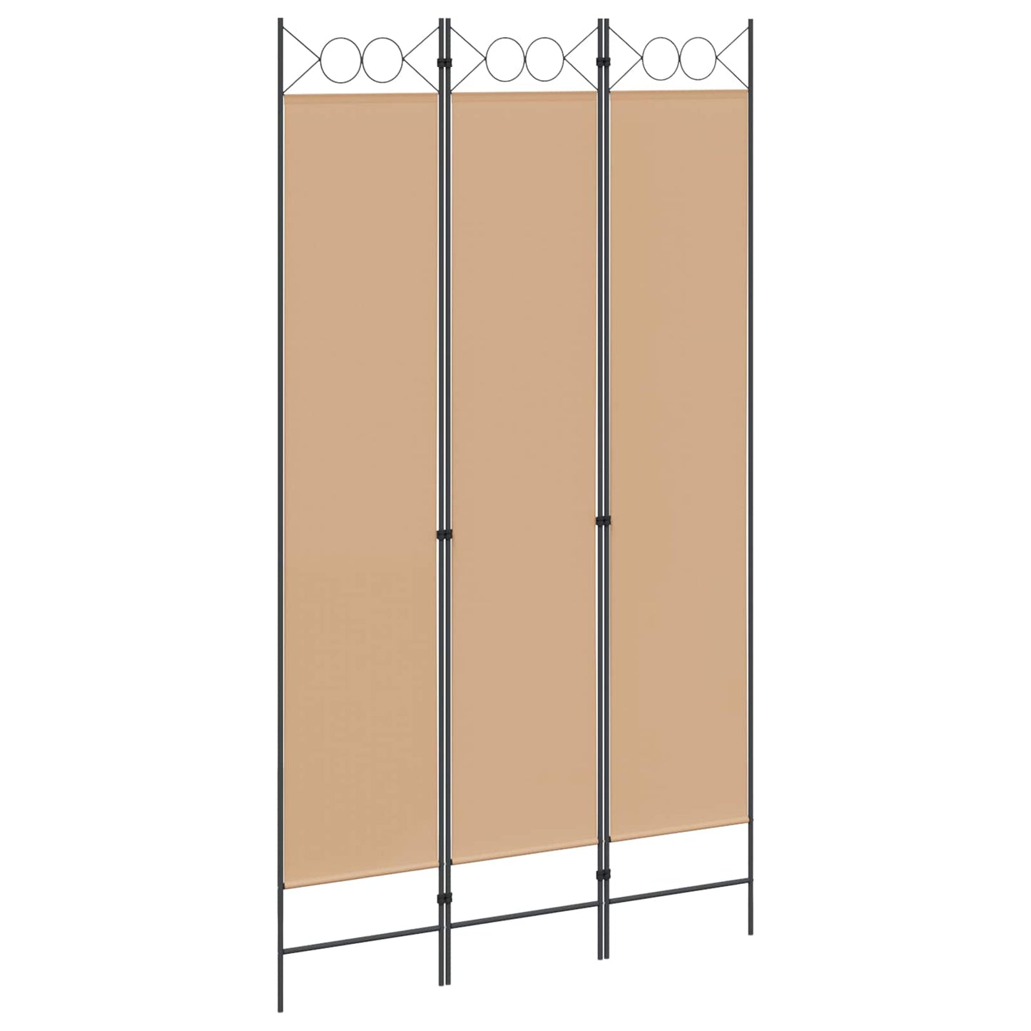 3-panel romdeler Beige 120 x 220 cm Stoff