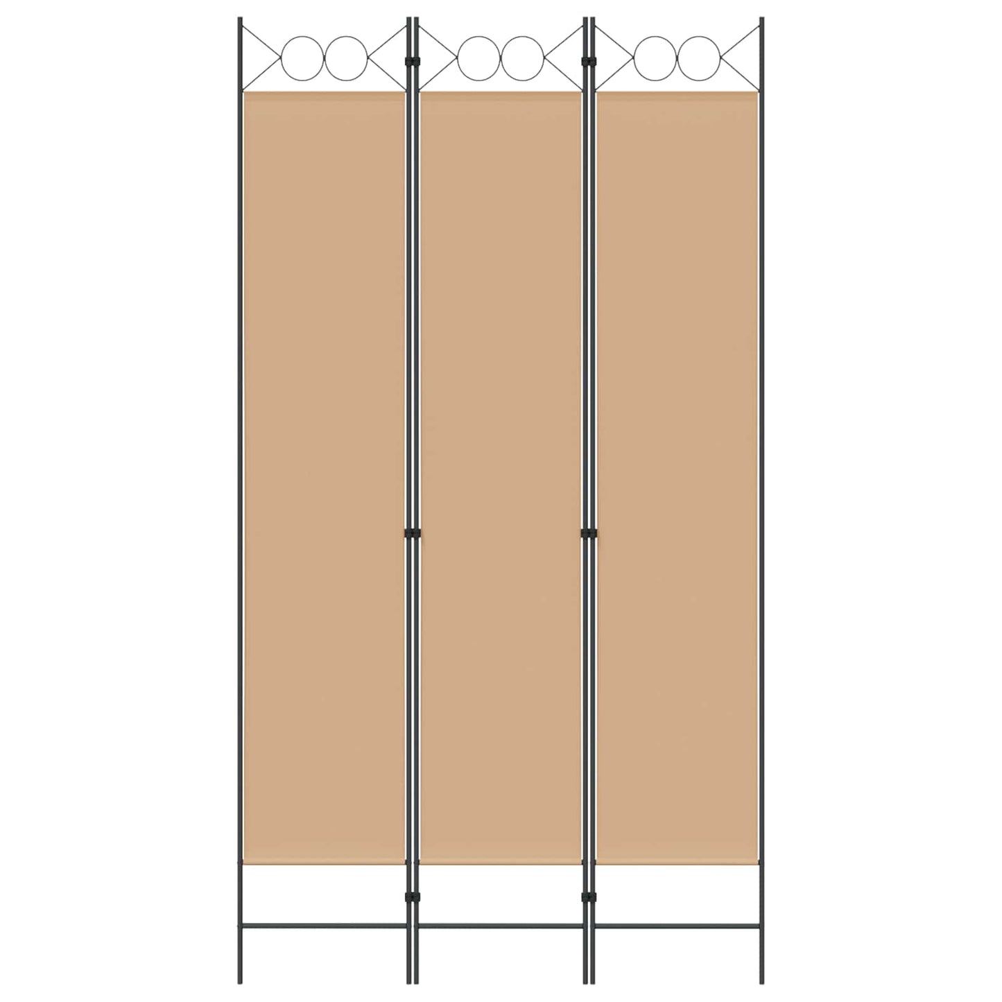 3-panel romdeler Beige 120 x 220 cm Stoff