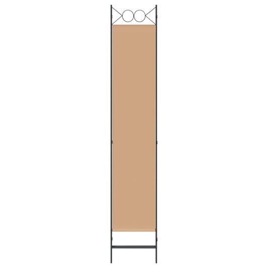 3-panel romdeler Beige 120 x 220 cm Stoff