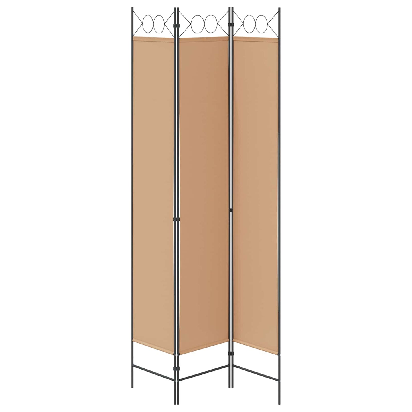 3-panel romdeler Beige 120 x 220 cm Stoff
