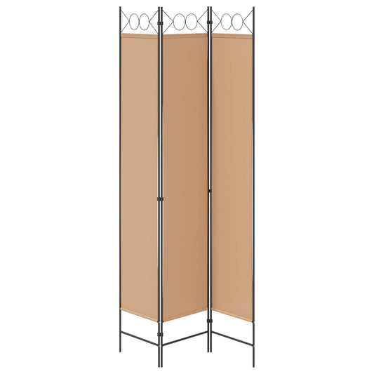 3-panel romdeler Beige 120 x 220 cm Stoff