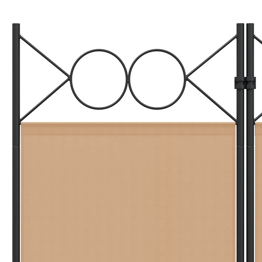 4-panel romdeler Beige 160 x 220 cm Stoff