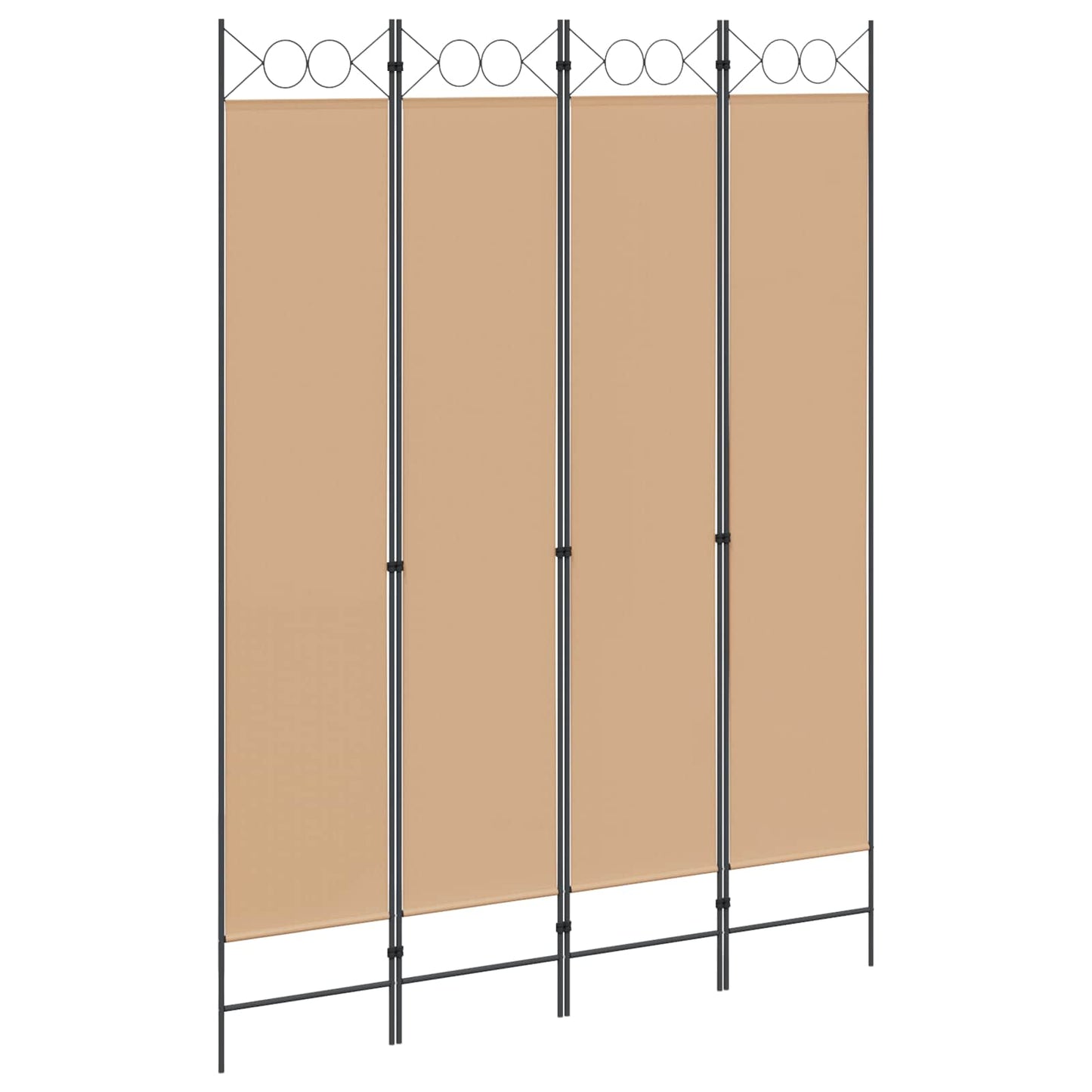 4-panel romdeler Beige 160 x 220 cm Stoff