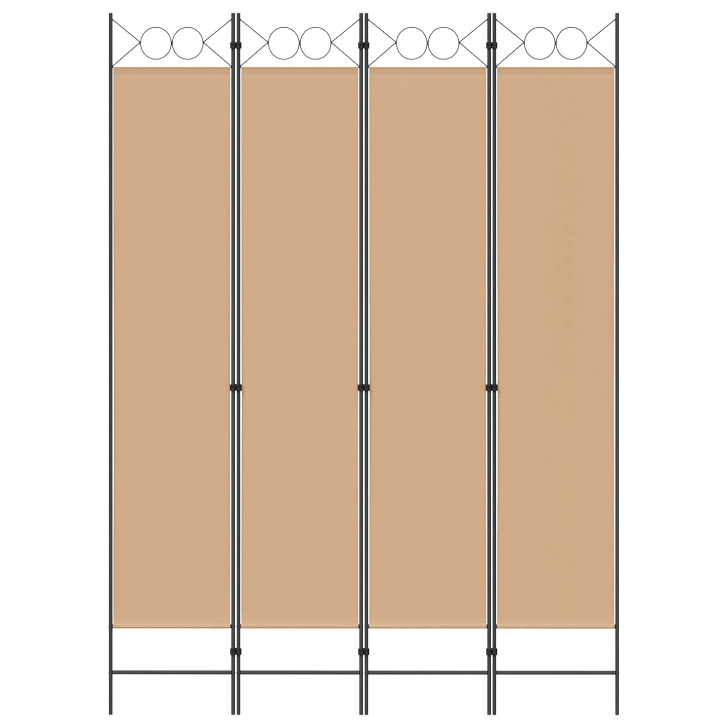 4-panel romdeler Beige 160 x 220 cm Stoff