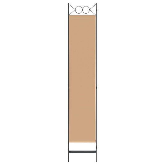4-panel romdeler Beige 160 x 220 cm Stoff