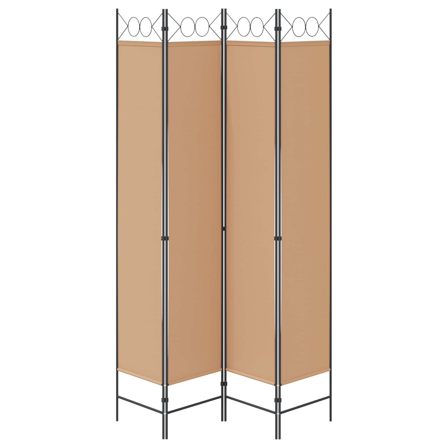 4-panel romdeler Beige 160 x 220 cm Stoff