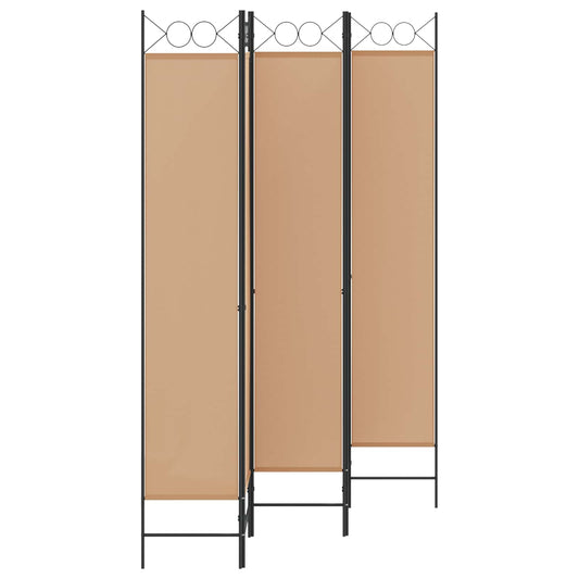 5-panel romdeler Beige 200 x 220 cm Stoff