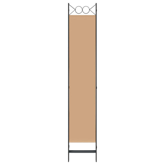 5-panel romdeler Beige 200 x 220 cm Stoff