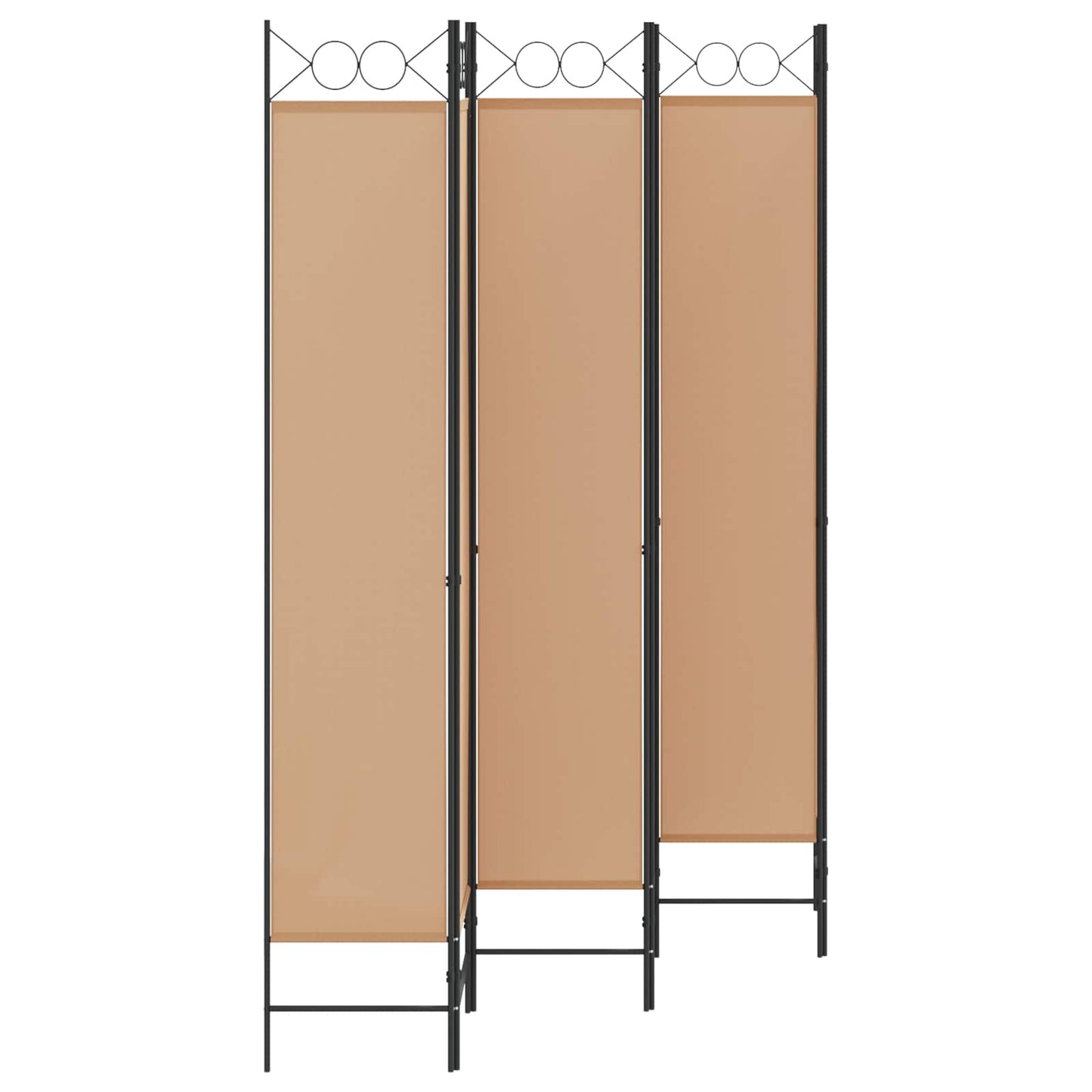 6-Panels Romdeler Beige 240 x 220 cm Stoff