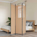3-panel romdeler Beige 150 x 200 cm Stoff