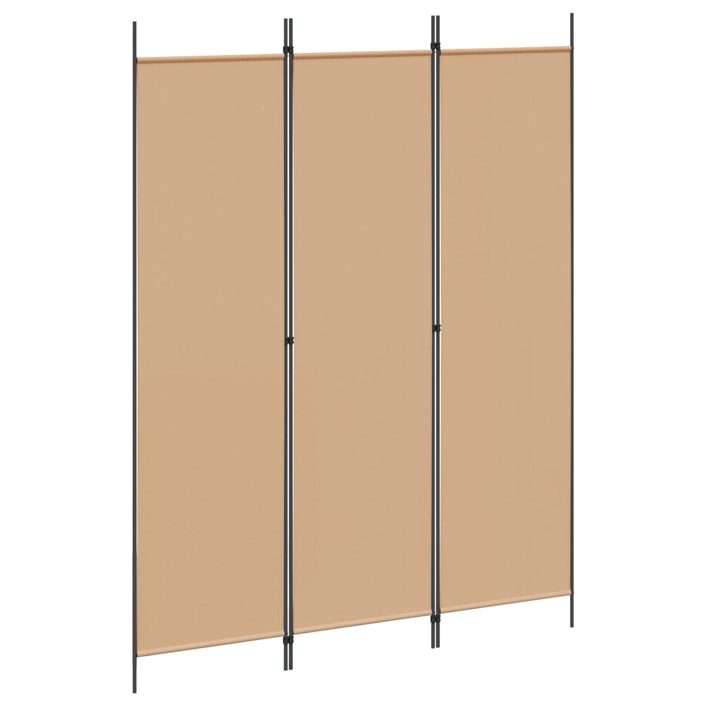 3-panel romdeler Beige 150 x 200 cm Stoff
