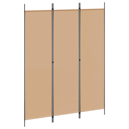 3-panel romdeler Beige 150 x 200 cm Stoff