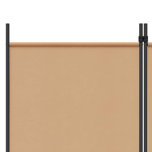 5-panel romdeler Beige 250 x 200 cm Stoff