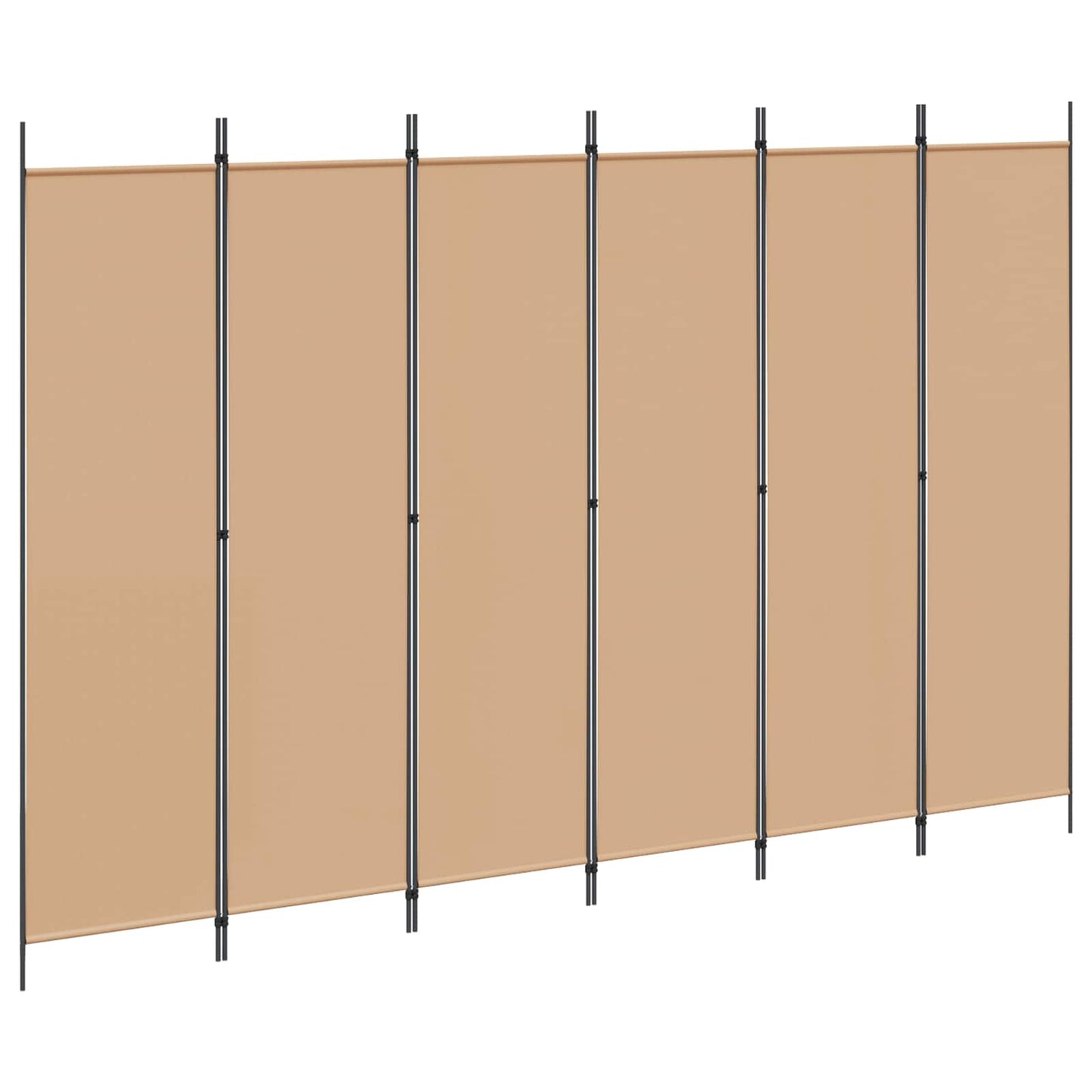 6-Panels Romdeler Beige 300 x 200 cm Stoff