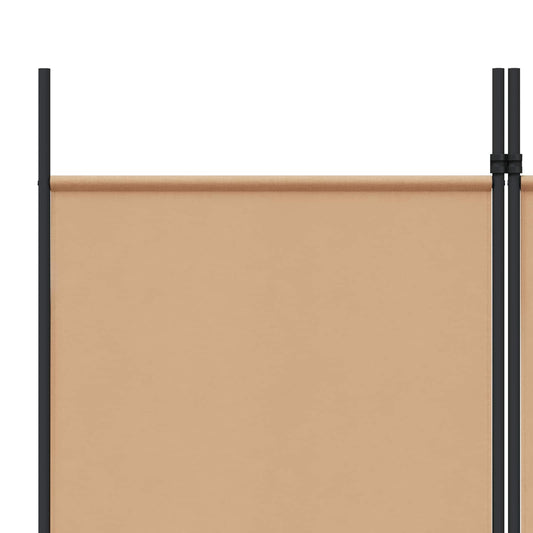 4-panel romdeler Beige 200 x 220 cm Stoff