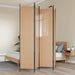 4-panel romdeler Beige 200 x 220 cm Stoff
