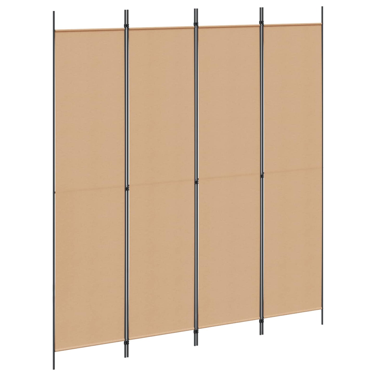 4-panel romdeler Beige 200 x 220 cm Stoff