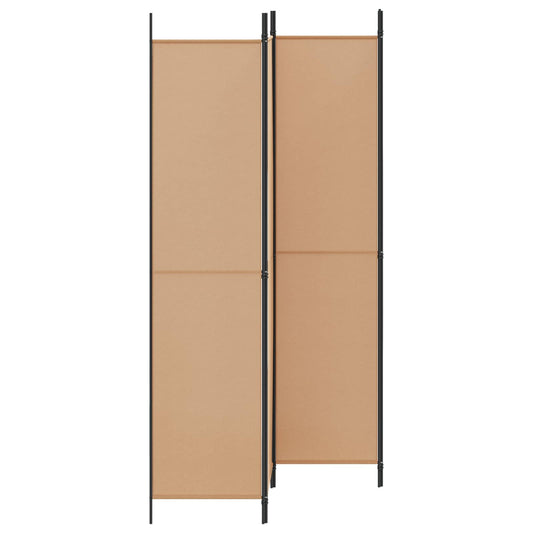 4-panel romdeler Beige 200 x 220 cm Stoff