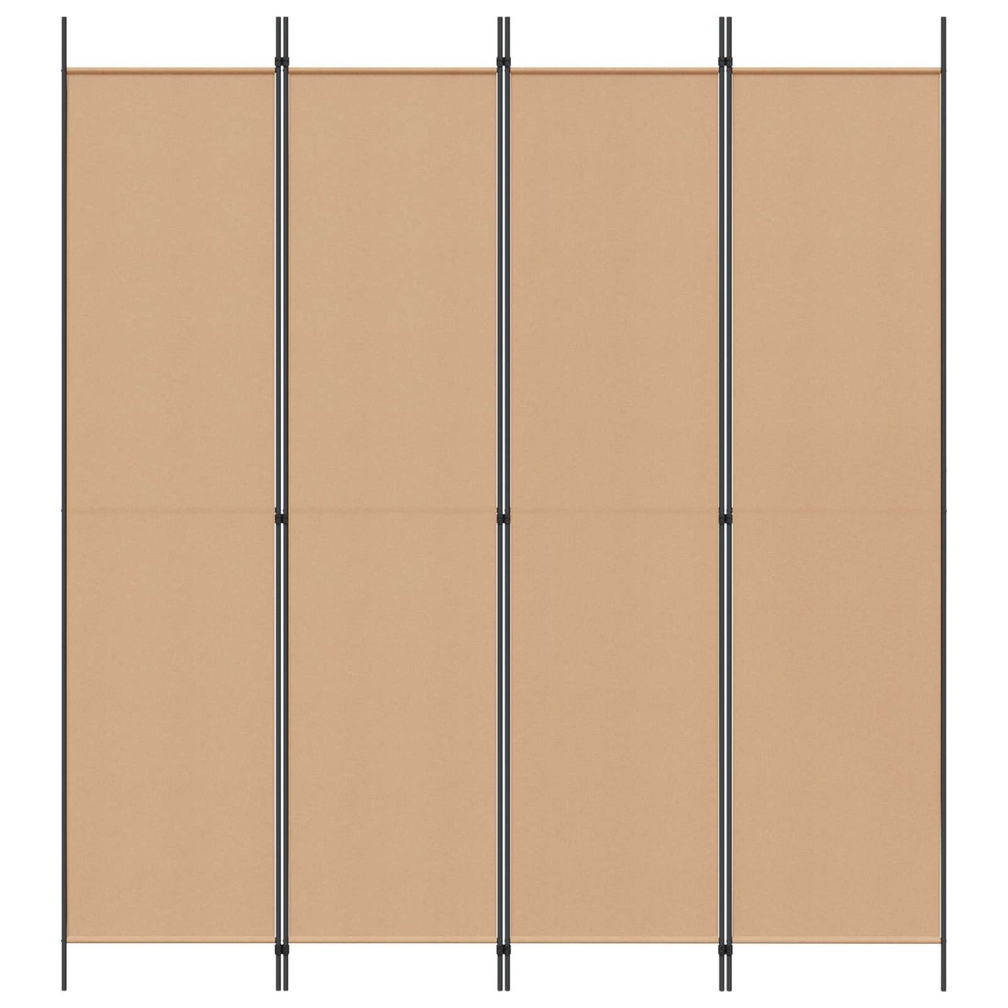 4-panel romdeler Beige 200 x 220 cm Stoff