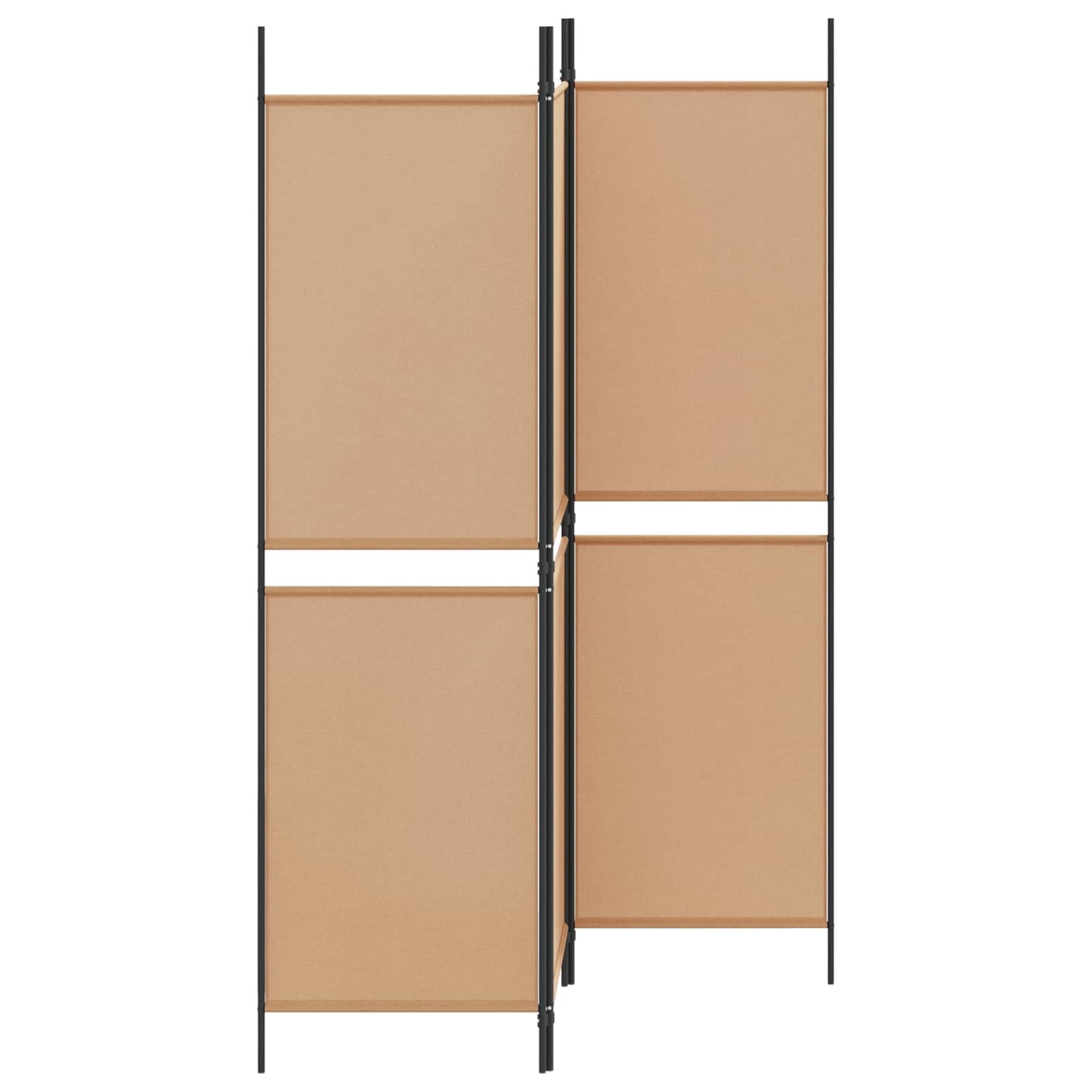 3-panel romdeler Beige 150 x 180 cm Stoff