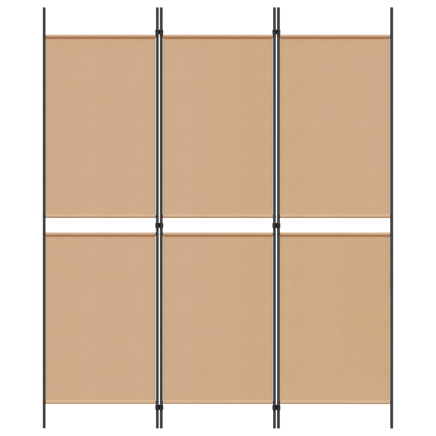3-panel romdeler Beige 150 x 180 cm Stoff