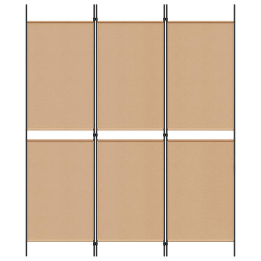 3-panel romdeler Beige 150 x 180 cm Stoff