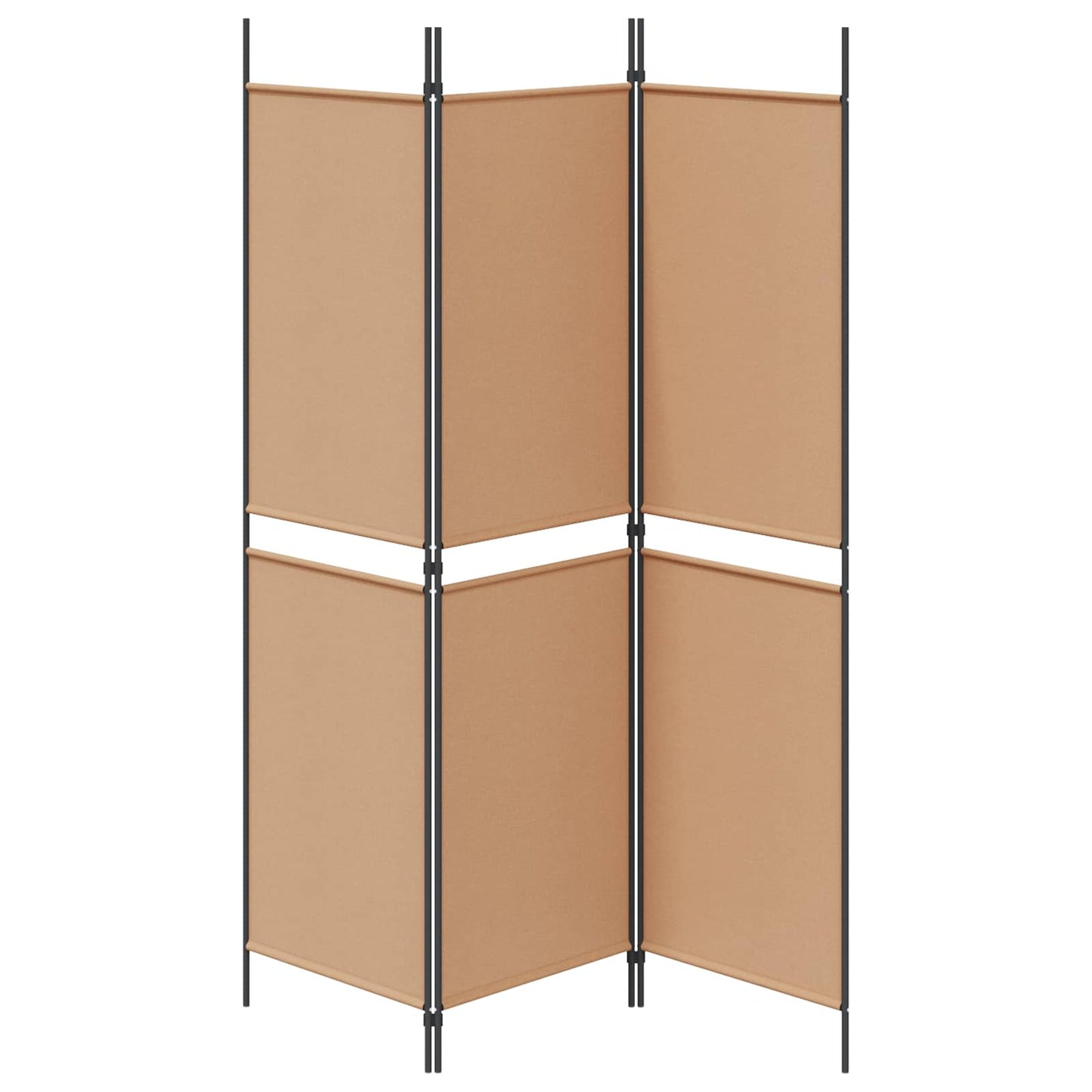 3-panel romdeler Beige 150 x 180 cm Stoff