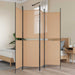 4-panel romdeler Beige 200 x 180 cm Stoff