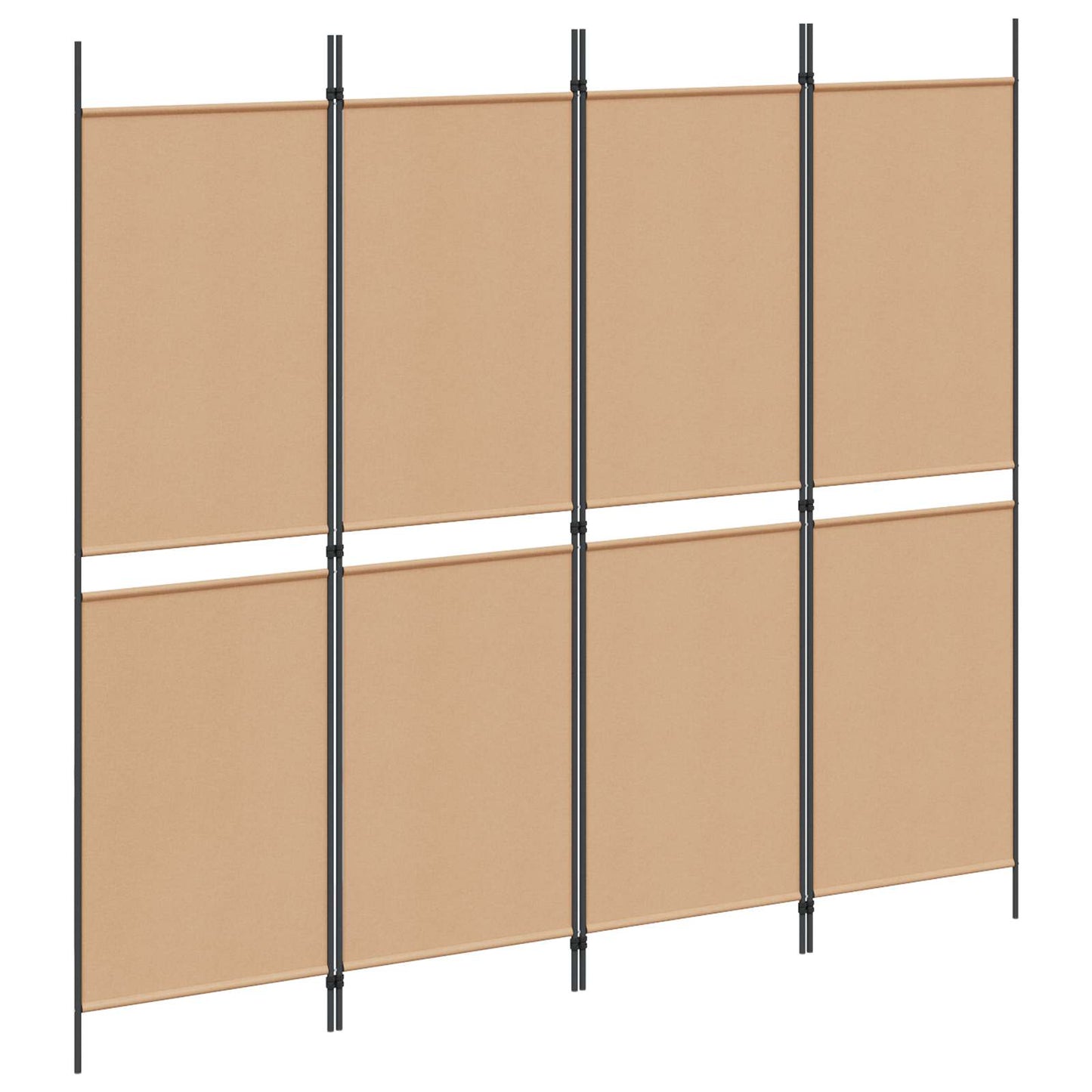 4-panel romdeler Beige 200 x 180 cm Stoff