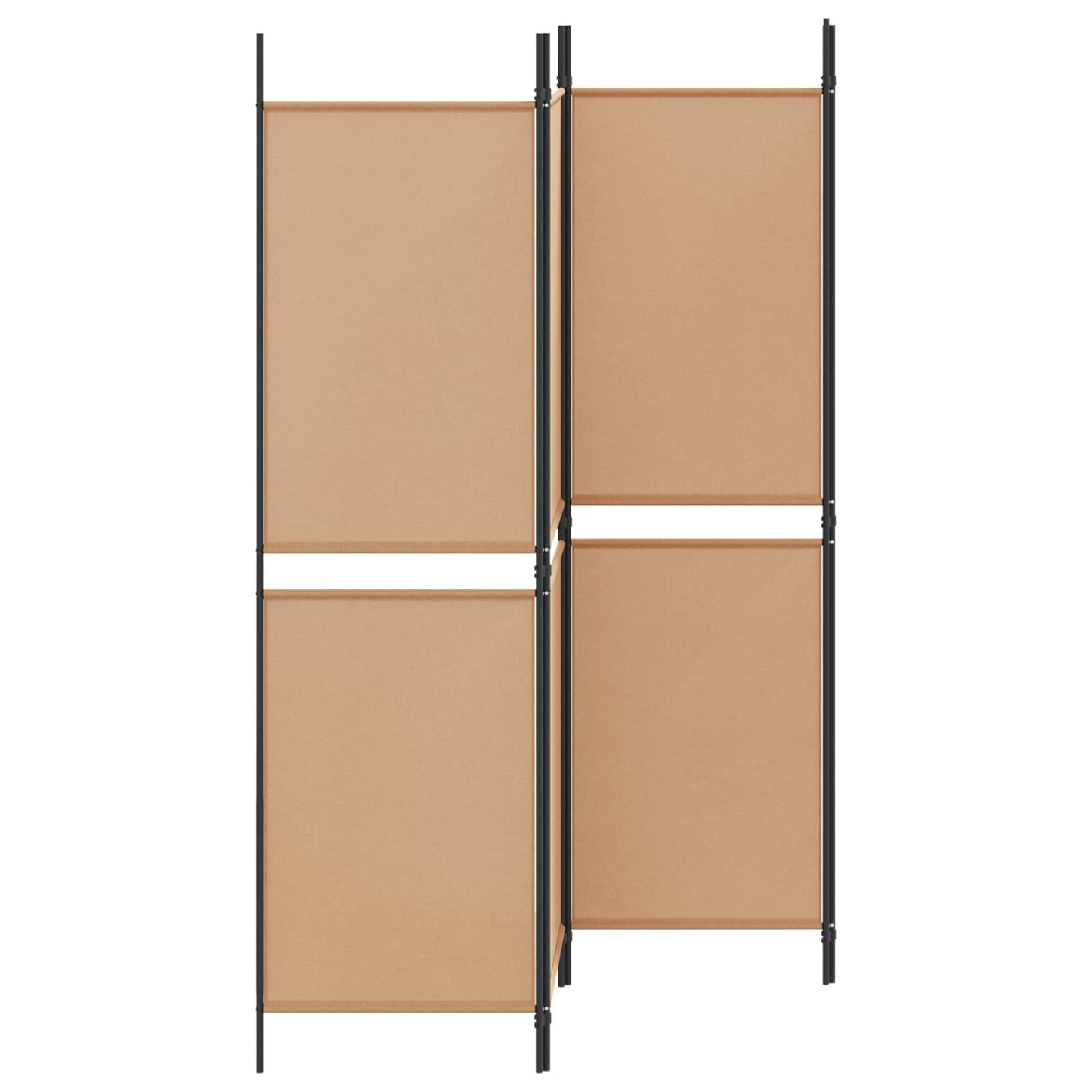 4-panel romdeler Beige 200 x 180 cm Stoff