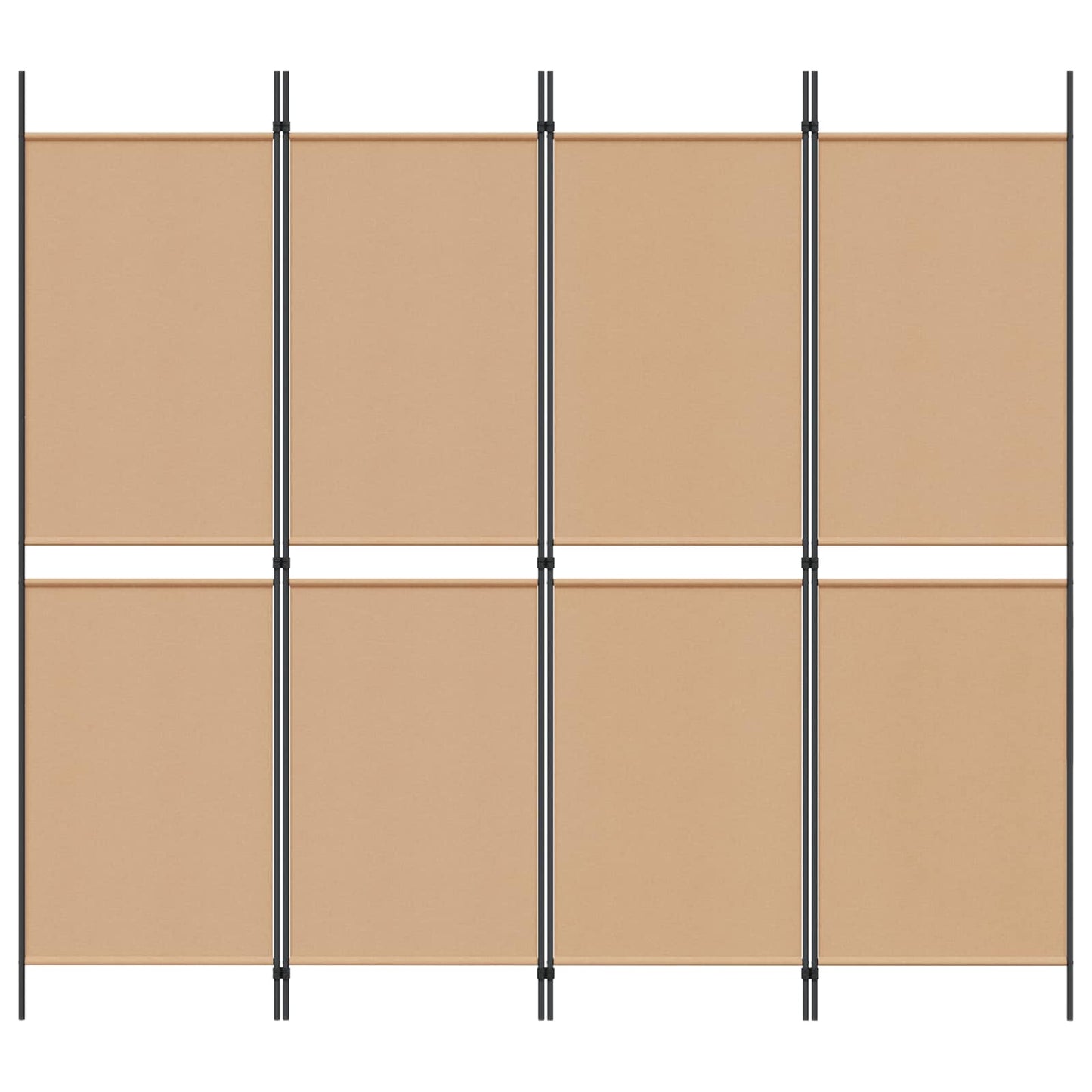 4-panel romdeler Beige 200 x 180 cm Stoff