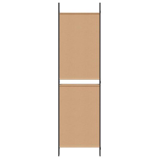 4-panel romdeler Beige 200 x 180 cm Stoff