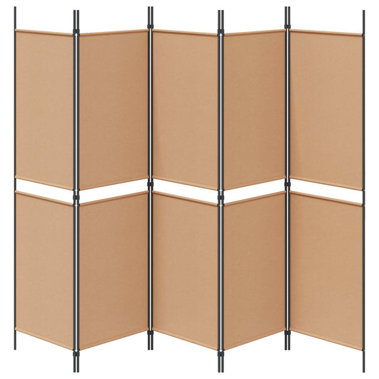 5-panel romdeler Beige 250 x 180 cm Stoff