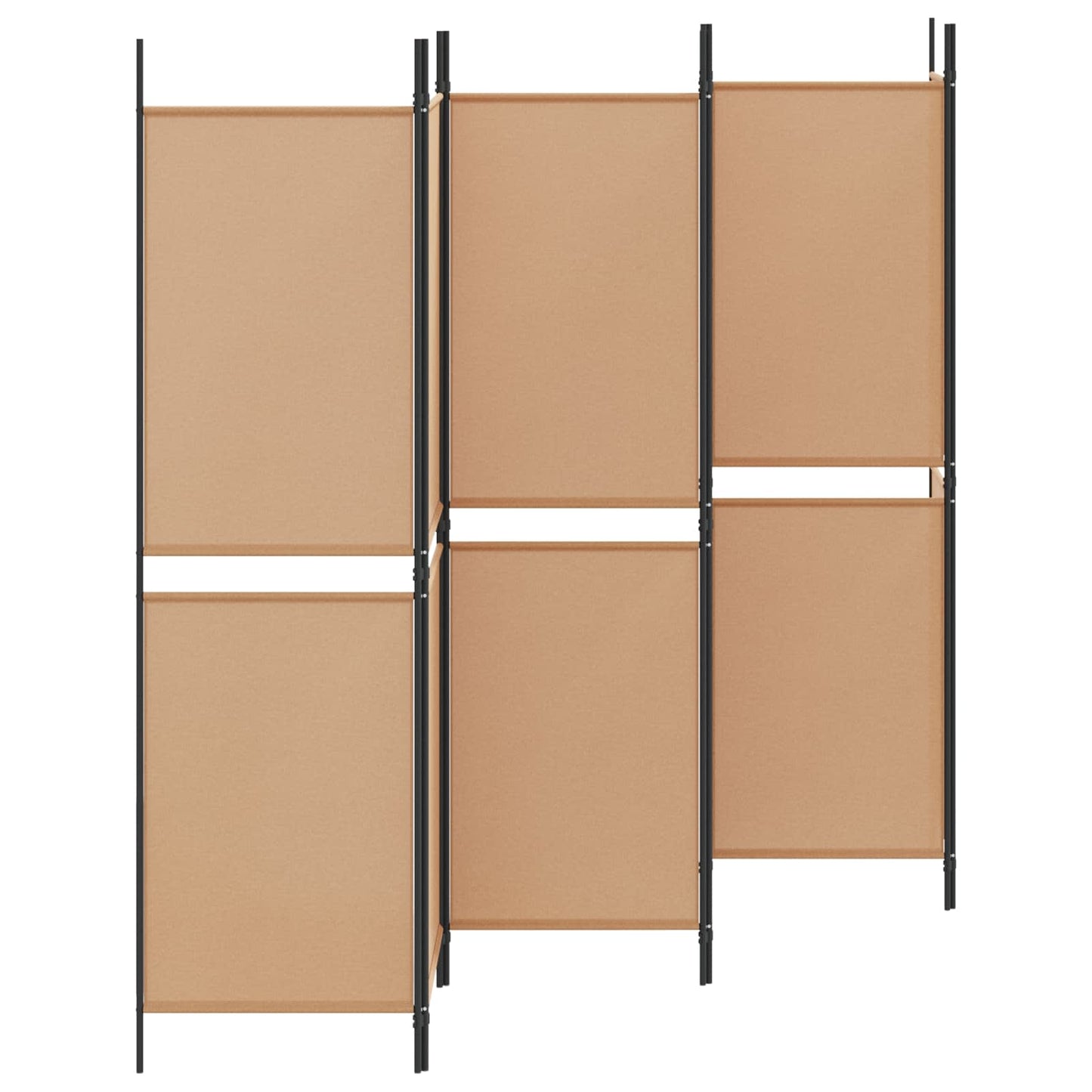 6-Panels Romdeler Beige 300 x 180 cm Stoff