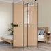 3-panel romdeler Beige 150 x 200 cm Stoff