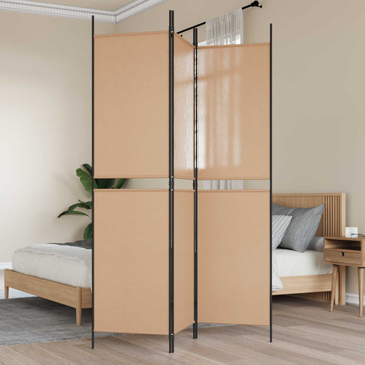 3-panel romdeler Beige 150 x 200 cm Stoff