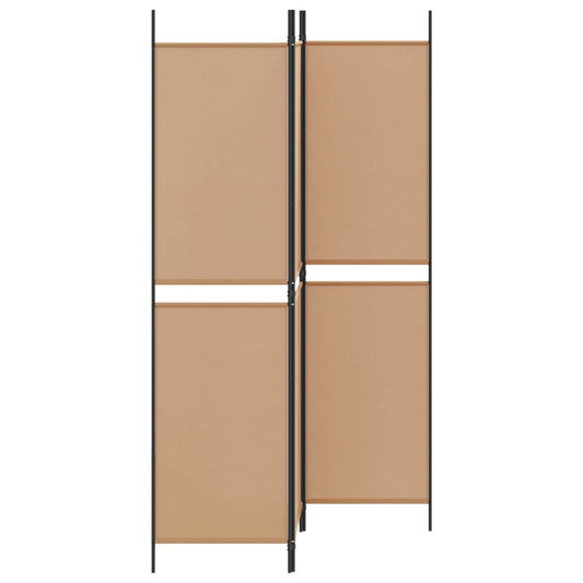 3-panel romdeler Beige 150 x 200 cm Stoff