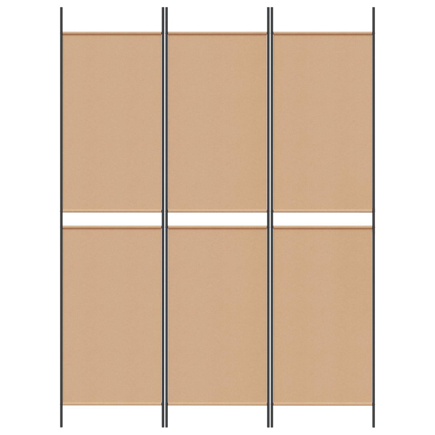 3-panel romdeler Beige 150 x 200 cm Stoff