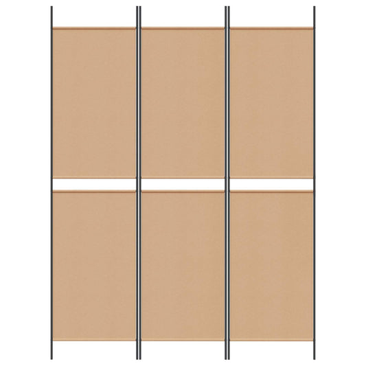 3-panel romdeler Beige 150 x 200 cm Stoff