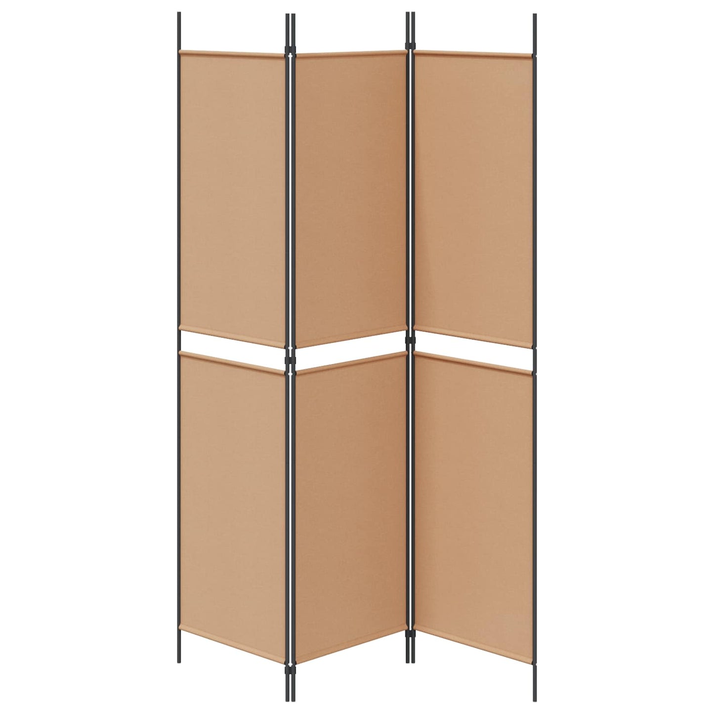3-panel romdeler Beige 150 x 200 cm Stoff