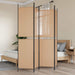 4-panel romdeler Beige 200 x 200 cm Stoff