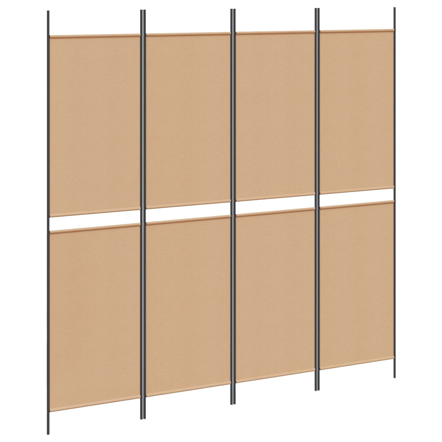 4-panel romdeler Beige 200 x 200 cm Stoff