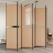 6-Panels Romdeler Beige 300 x 200 cm Stoff