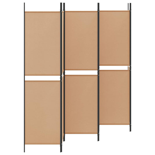 6-Panels Romdeler Beige 300 x 200 cm Stoff